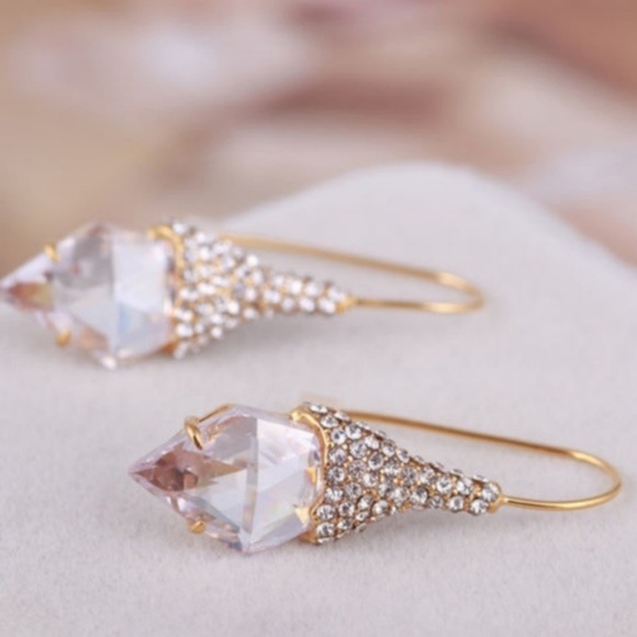 NEW Alexis Bittar Pave Swarovski Crystal Earrings - Picture 5 of 8